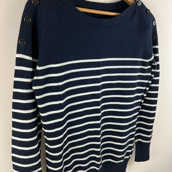 XS Banana Republic Stripped Nautical Sweater Navy/White - Picture 4 of 11